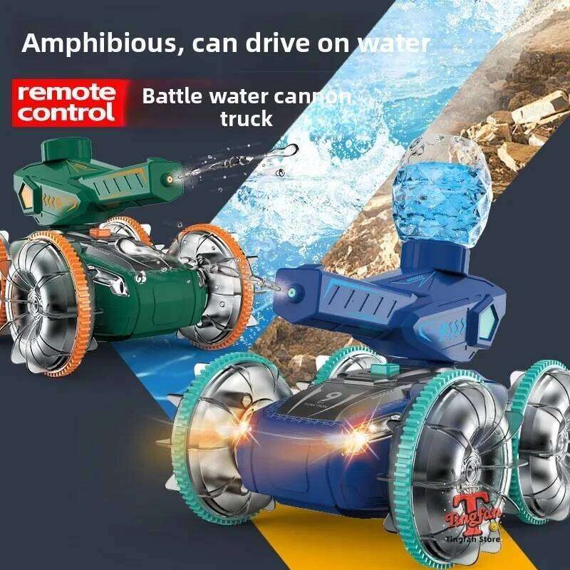 2.4G RC Self-absorbing High-pressure Gun Remote Control Amphibious Off-road Vehicle Climbing Stunt Car Water Toys Gift Z260304