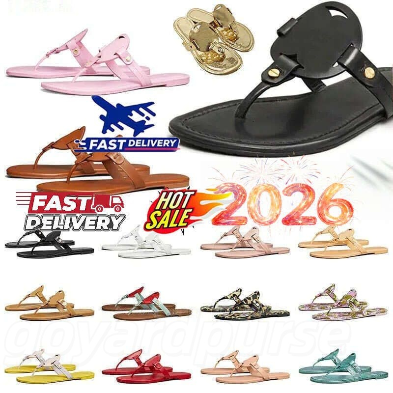 2026 Luxury Designer Slippers Womens Slipper Sandals Shoe Slide Summer fashion Wide flat flip-flops classic printed letter sandals Sliders Sandals size 35-42