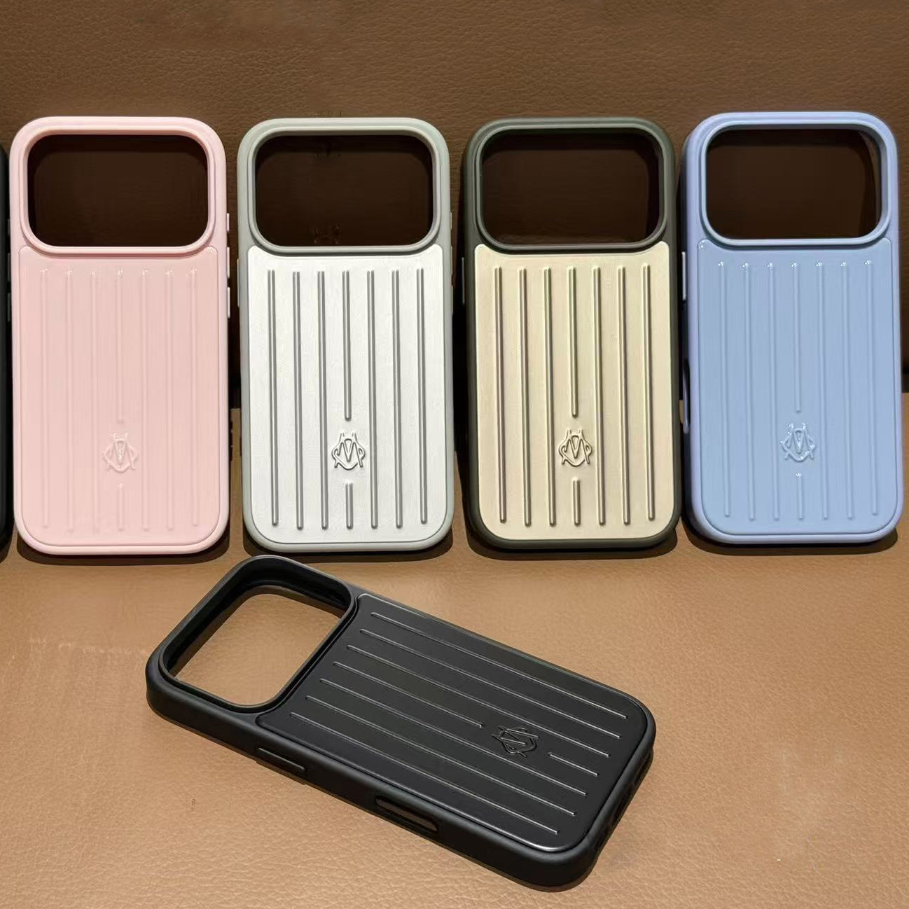 Rim Phone Case Suitcase Designer iPhone Case for Apple iPhone 17 Pro Max 16 15 14 13 Silicone Aluminum Alloy MagSafe Weave Back Cover Titanium with retail box