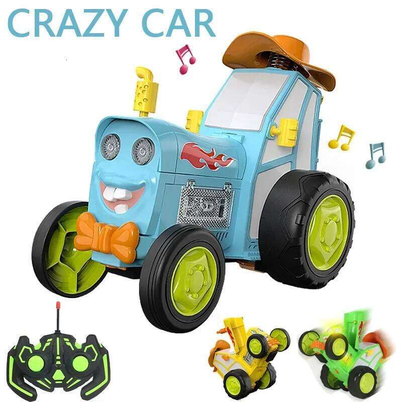Crazy Jumping Stunt Wireless Infrared Remote Control Car Dance Lights Music Swing Fun New And Unique Children's Toys Z260304