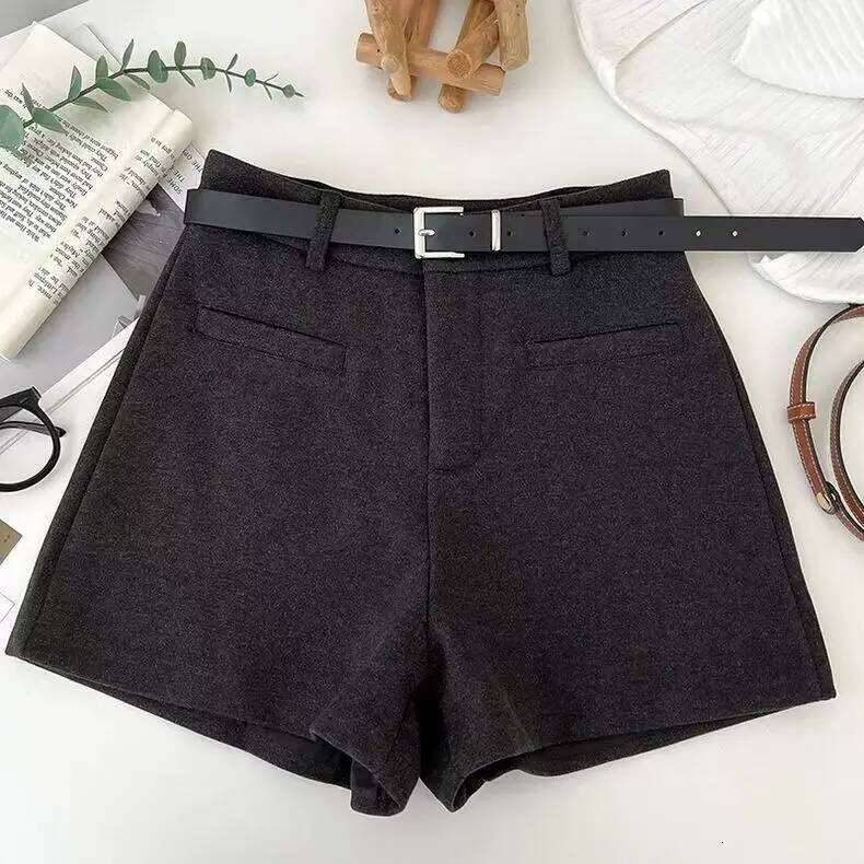 2025 Autumn Winter Woman Suit Short High Waist Show Thin Wide Leg Boots Pants a-Line Skirt Without Belt XJ260305