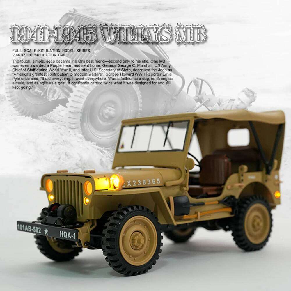 1/14 HG4-58 4WD Climbing Remote Control Model Electric Car Simulation Military Truck Adult Children's Toy Z260304