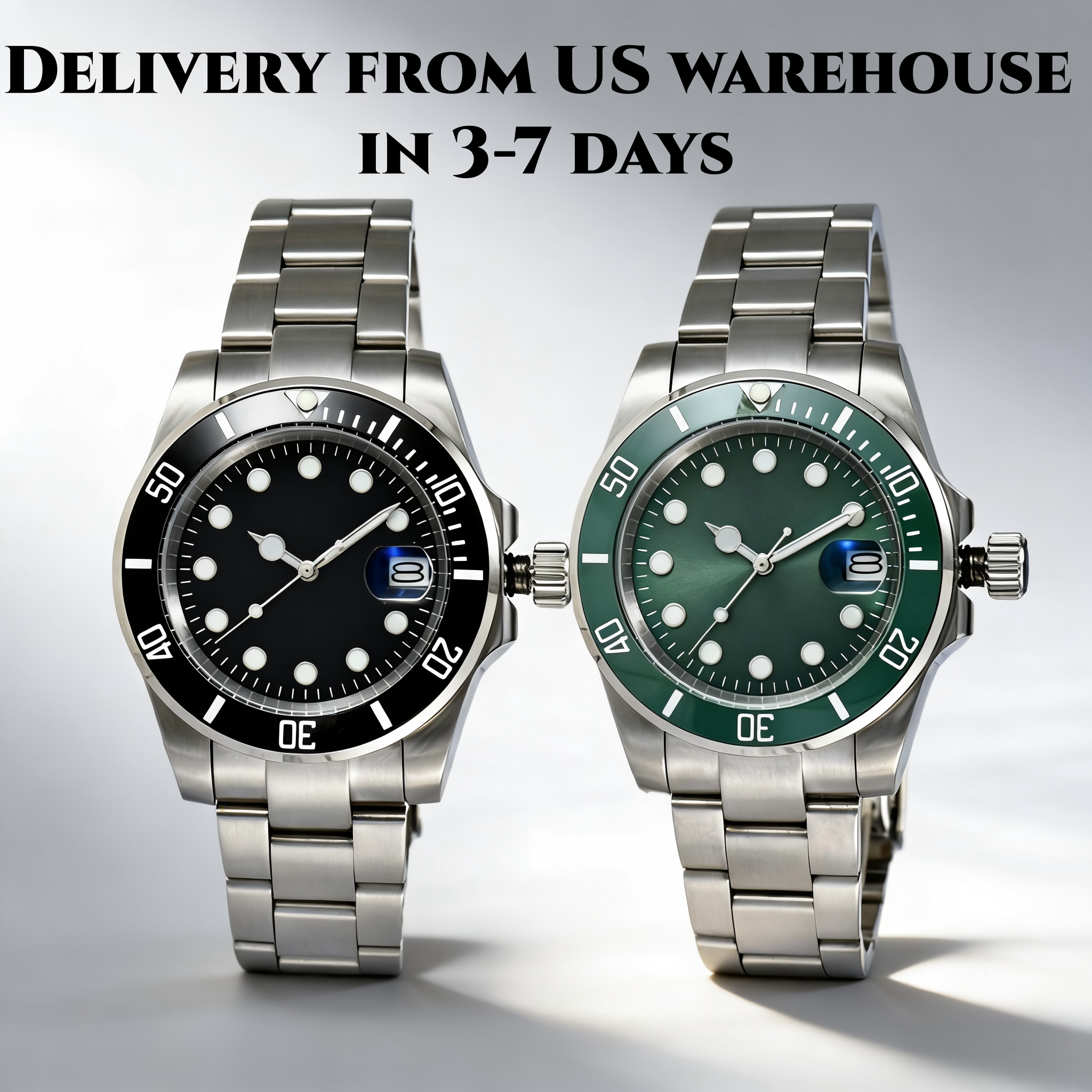 mens automatic mechanical movement full stainless steel watch super luminous sapphire glass montre de luxe 41mm watch