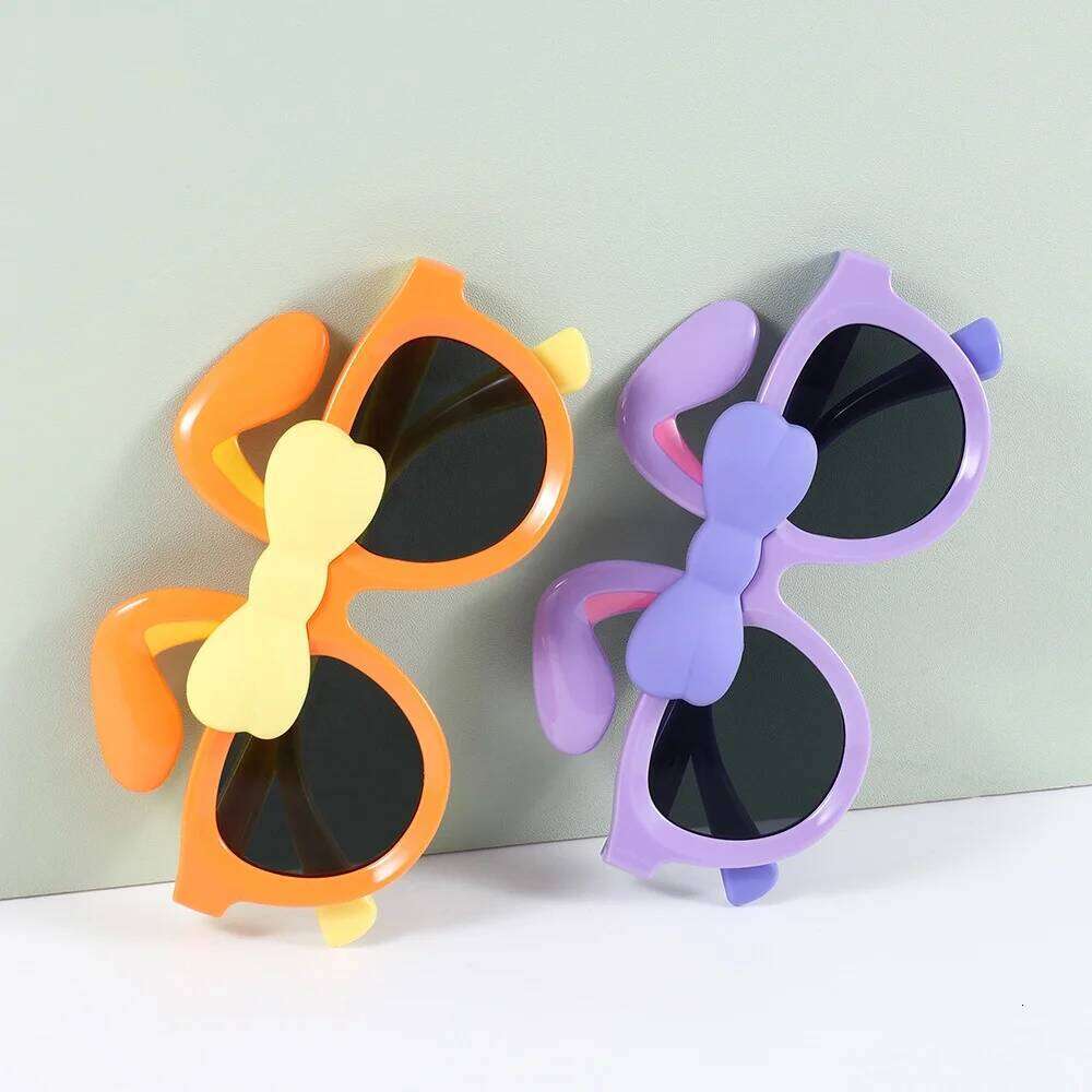 Cute Rabbit Ears Sunglasses Shade Glasses Children'S Eyeglasses Travel Beach Boys Girls Sun Protection UV400 Goggles Eyewear Z260305