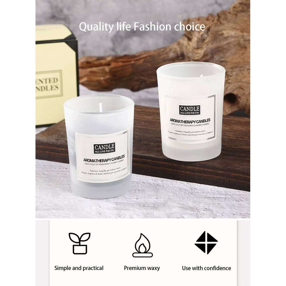 Coloured premium frosted cup scented candle for home and hotel, creative fragrance gift ornament W260304 W260305