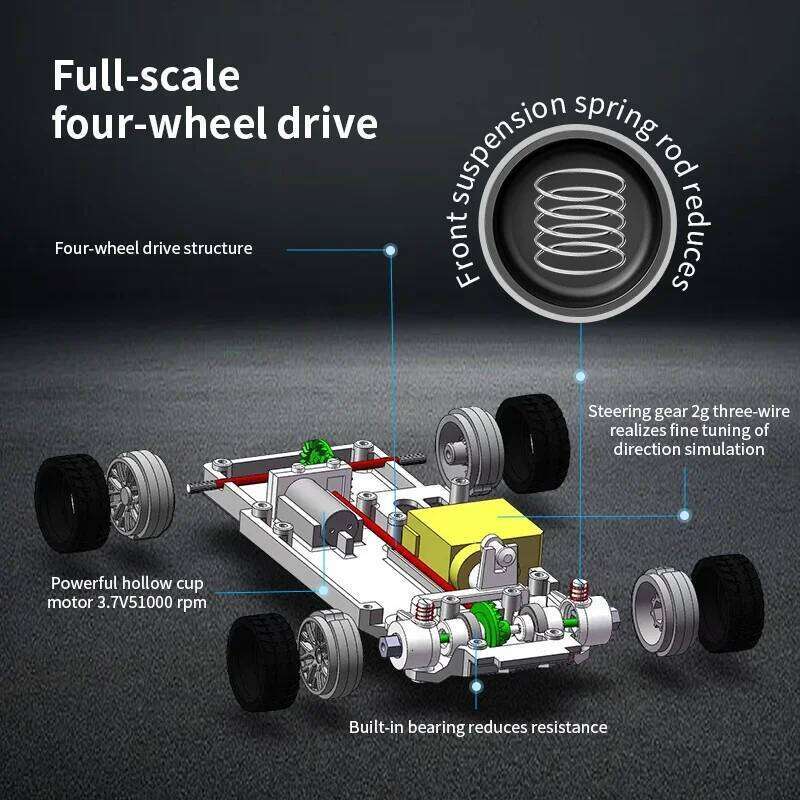 2.4G RC Drift 1/43 4WD Mini Racing Remote Car Model High Speed Four Wheel Drive Radio Control Boys Toy Gift Z260304