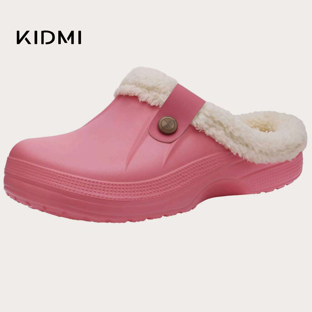 Kidmi Casual EVA Clogs House Indoor Soft Fur Men Slippers Outdoor Warterproof Garden Shoes For Women