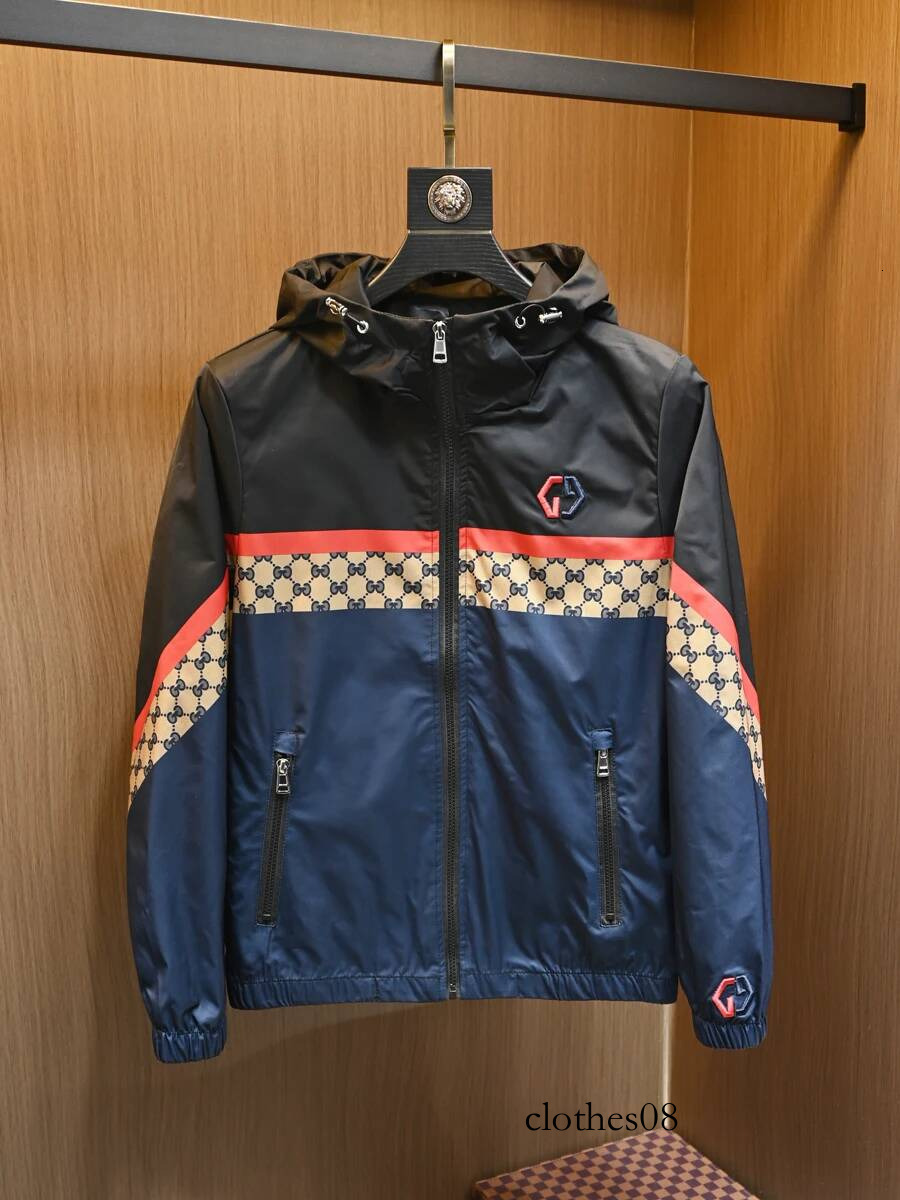 New Men's Clothing Europe Station Fashion Brand Youth Light Luxury High Quality Hooded Jacket for Men