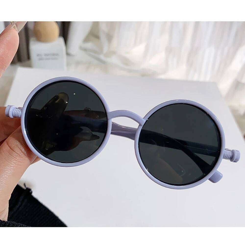 Photography Eyewear Trendy Kids Round Boys Uv400 Sun Glasses Lightweight Children'S Sunglasses For Stage Fashion Z260304