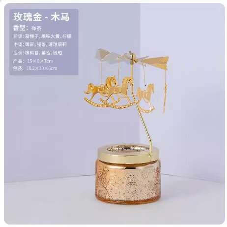 Aromatherapy High-End Rotating Candle Holder Holiday Gift for Friends Atmosphere Relief Decoration Fragrance Ornament W260305