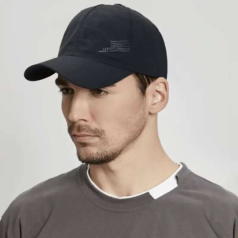 Quick Dry Baseball Outdoor Sports Mesh Breathable Hat For Men Portable Hiking Fishing Sunbonnet Golf Adjustable Cap Y260304