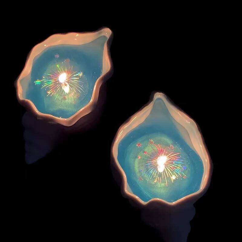 Sea Aromatherapy Candle Valentine's Day Handmade Ornaments Shell Shape Wax Fragrance Gift Night Atmosphere Supplies W260304 W260305