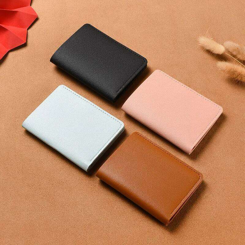 Classic Designer PU Leather Small Wallet for Men Short Simple Women's Fashion Ultra Thin Credit Card Bag Coin Purse C260304