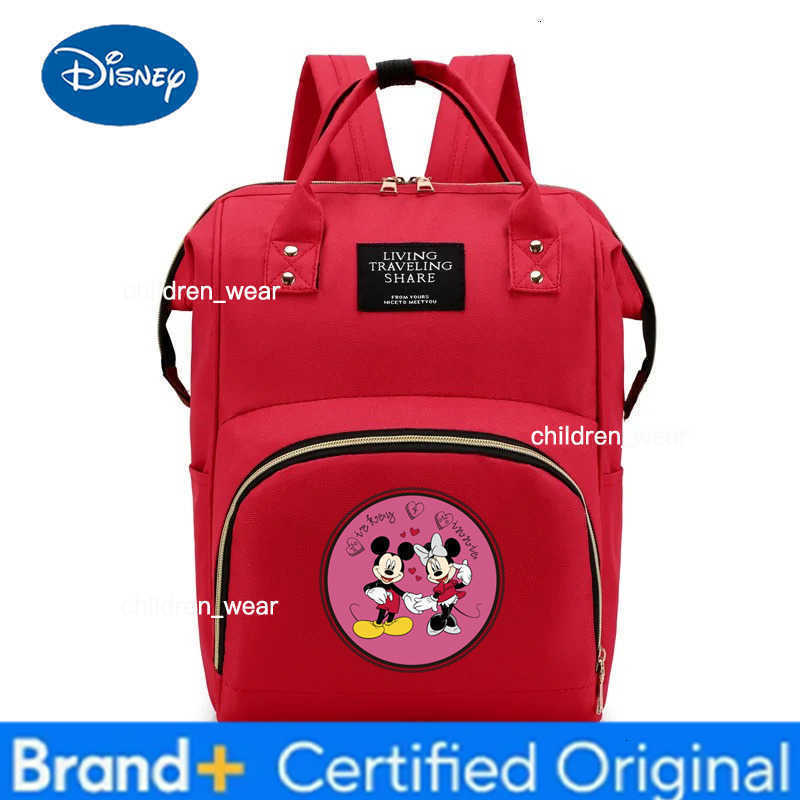 Disney Mickey Minnie Mouse Backpack Stylish Student Large Capacity Waterproof Schoolbag Cute Cartoon Pattern Travel Bag Kid Gift H260305