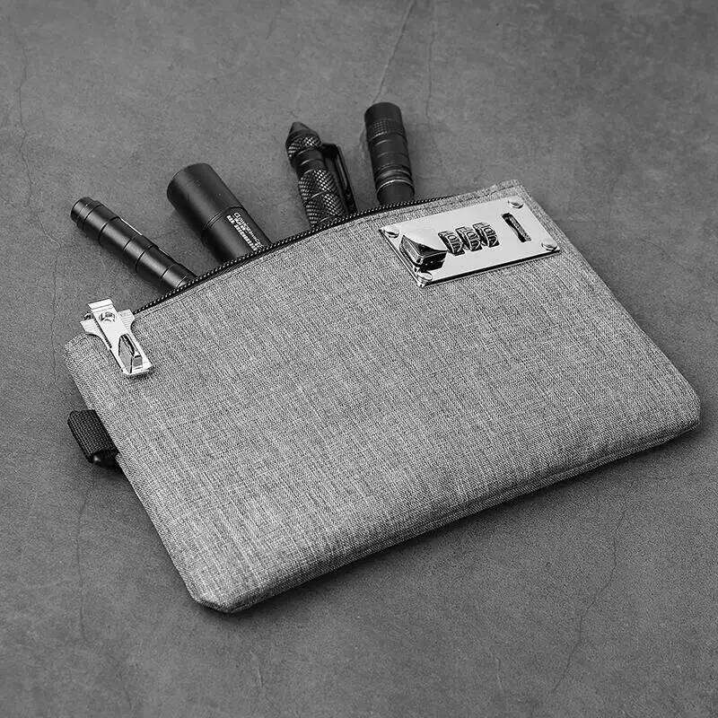 Lockable Money Coin Purse For Passports Credit Cards Cash Storage Bag Men's Card Holder Pocket With Lock C260304