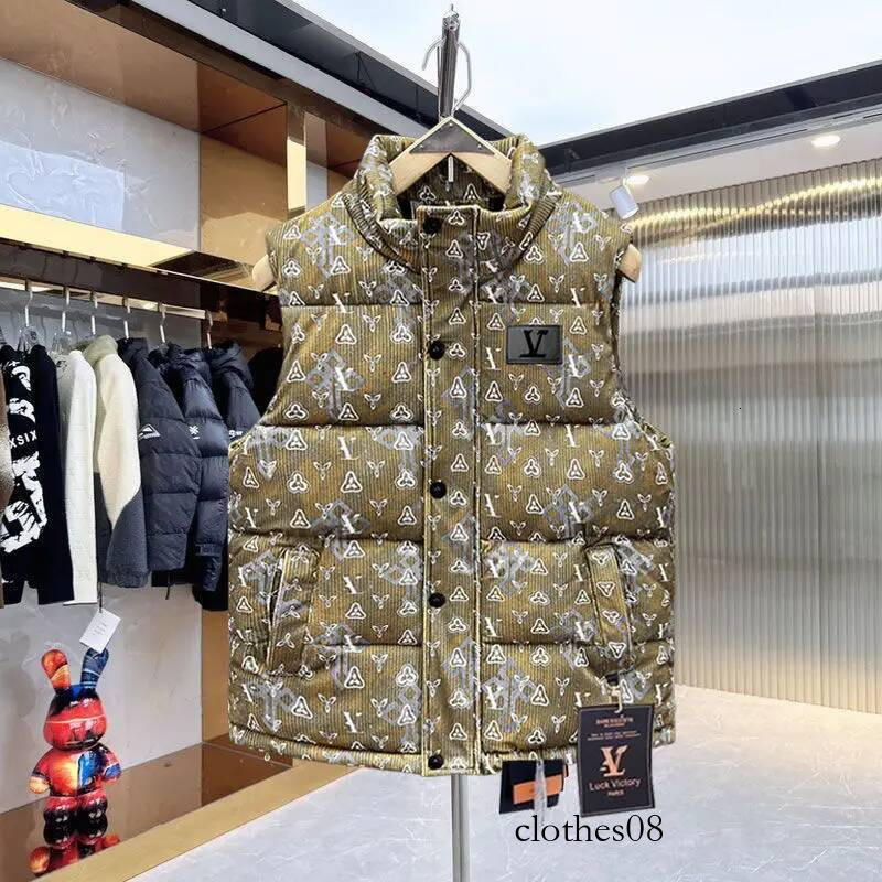 Autumn and winter new trendy brand casual men's vest, warm down cotton thickened jacket