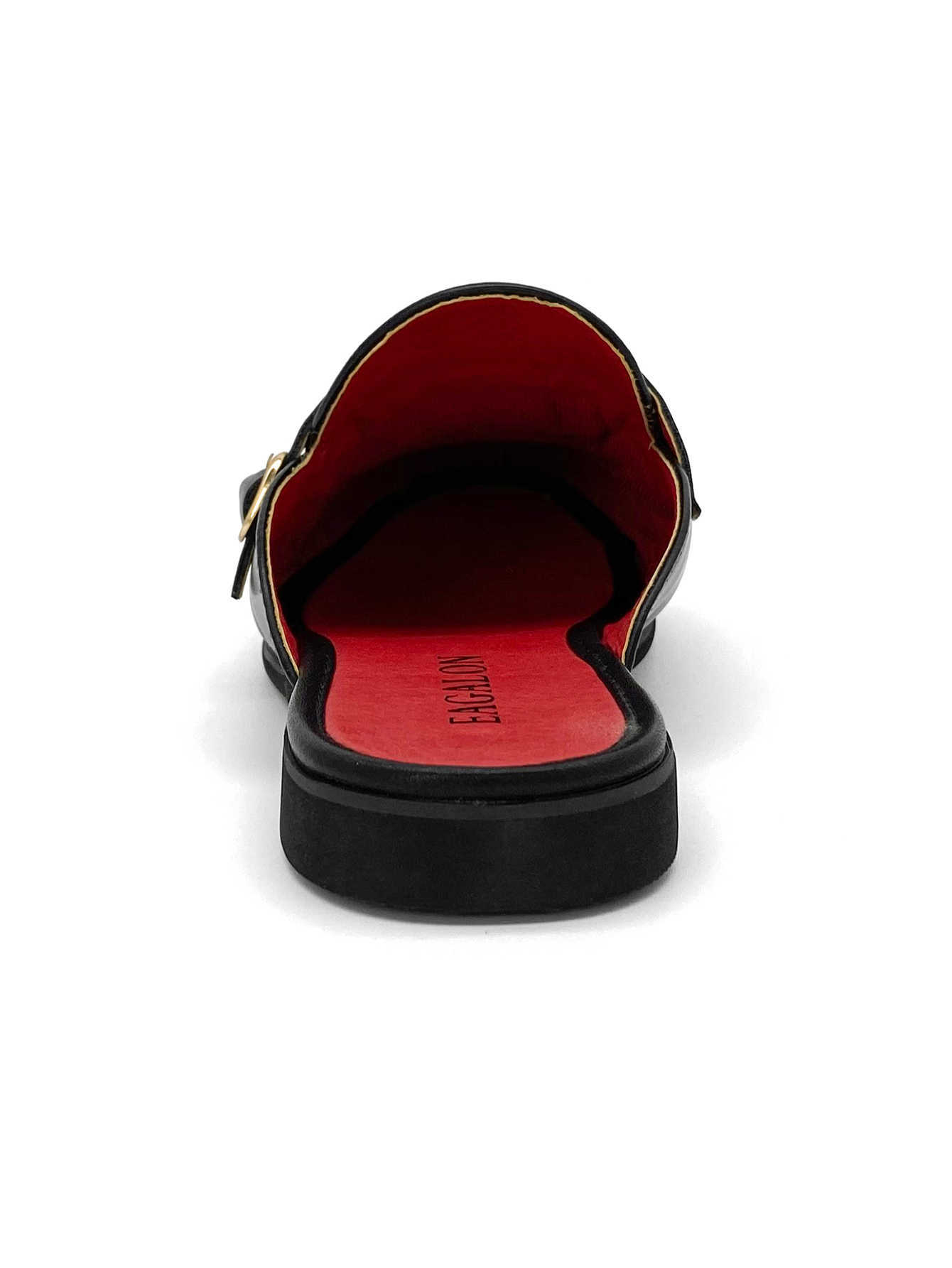 Dress Shoes Shallow Flat-bottomed Cut Shoes Sandals Mid Black And Red Men Shoes Leather Slippers Red Bottom Flat-bottomed Heels