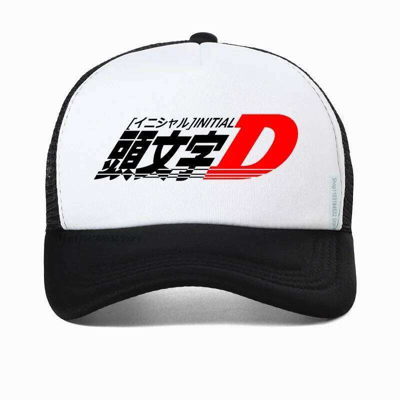 Anime Drift AE86 Initial D Baseball Cap Summer Casual Unisex R34 Skyline GTR JDM Manga Hip hop hat Adjustable Mesh Trucker hats Y260304