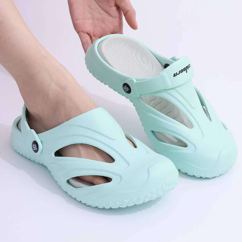 Kidmi Men Flat Summer Nonslip Beach Outdoor Waterproof Garden Shoes Indoor Soft Shower Slippers