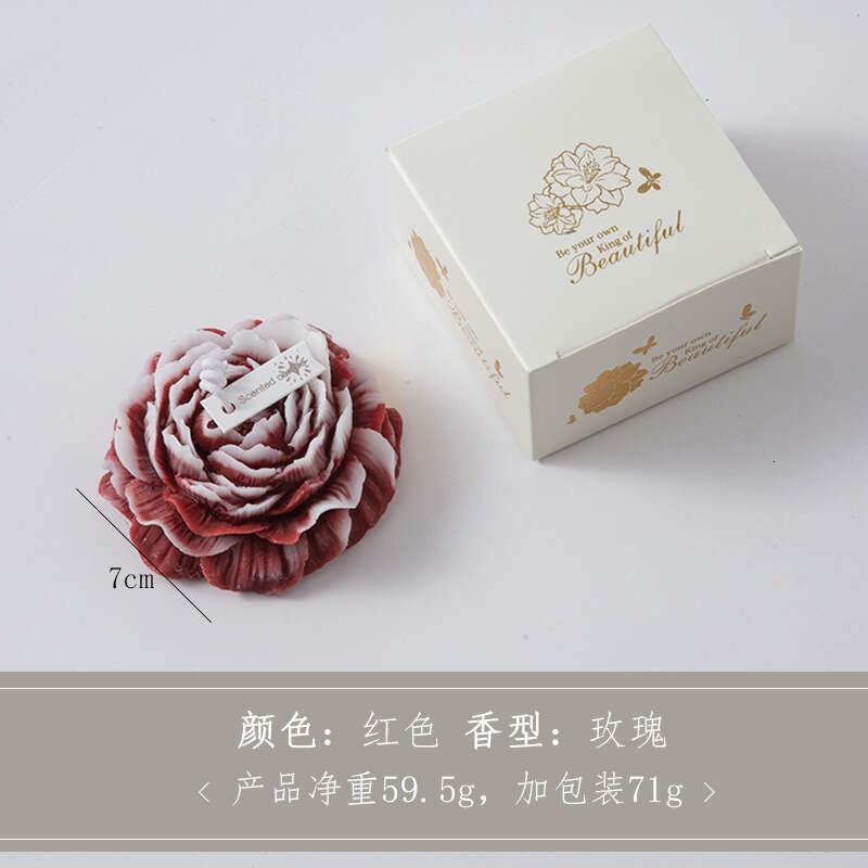 Peony Scented Flower Candle Ins Creative Home Decor Cross-Border Wedding Decoration Gift W260305