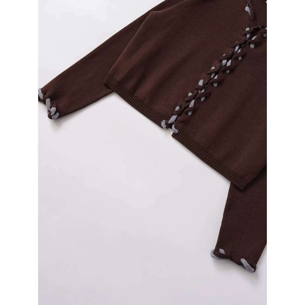 2025 Autumn New Women's Clothing Casual Fashion Simple Comfortable Elegant Loose and Slim Knitted Cardigan XJ260305