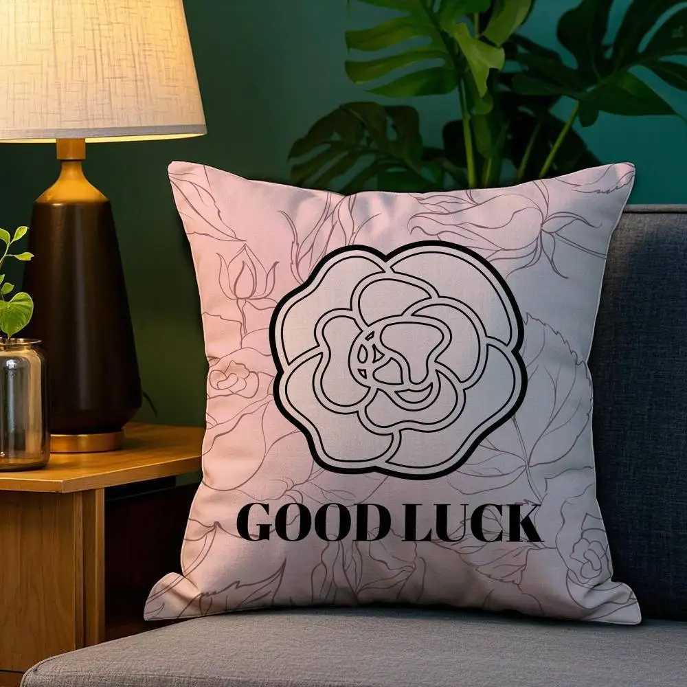 Luxury Good Luck Pillow Case Sofa Living Room Bedroom Double-sided Printing Square Cushion Nap Time Cushion CoverT260305