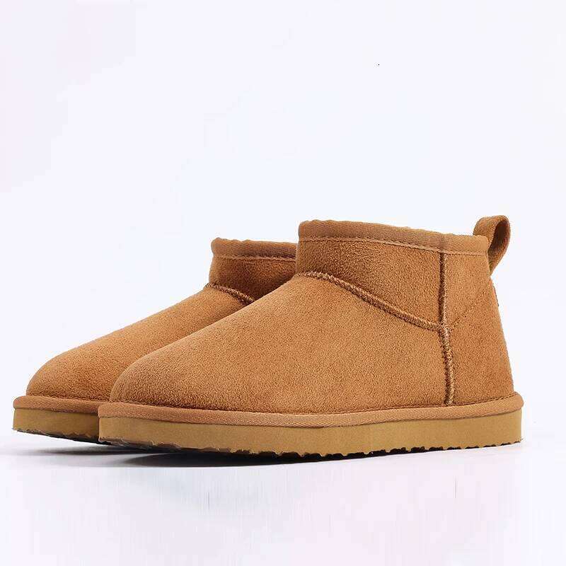 Luxury Winter Short Plush Snow Shoes New Anti-suede Women Casual Flat Nonslip Cotton Mini Fur Boots