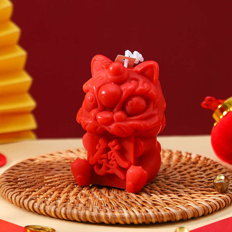 New Chinese Style Lion Awakening Gourd Yuanbao Aromatherapy Candle Home Decoration Photography Prop Wedding Gift W260305