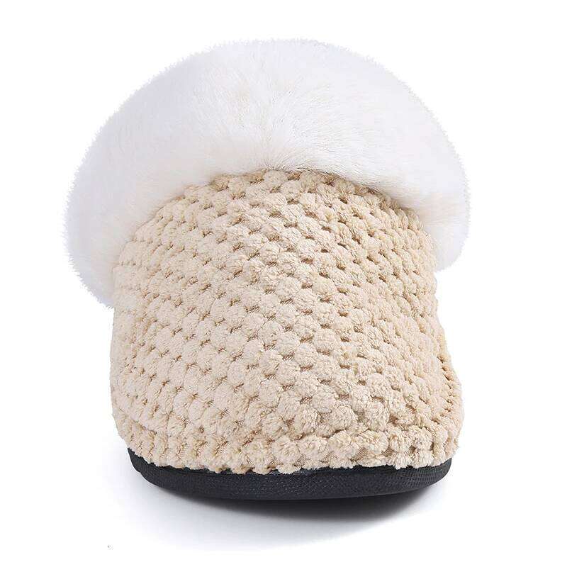Kidmi Winter New Memory Foam Home Cotton Slides Comfy Non-Slip Warm Cozy Plush Lining Women's Slippers