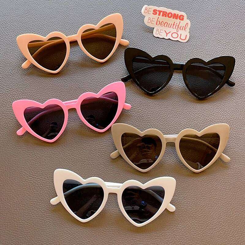 2024 New Children Fashion Colors Special Heart UV400 Boys Girls Outdoor Cute Protection Sunglasses Kids Sun Glasses Z260305