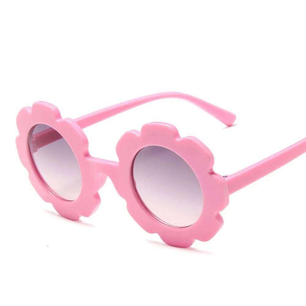 Cute Round Sunglasses for Kids - New Sunflower Design with UV400 Protection Z260305