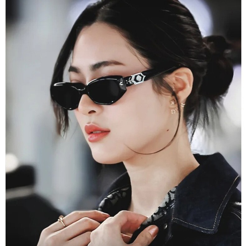 2026 New Designer Luxury Brand Jewelry Series Cat Eye Frame Sunglasses Fashion Multi Purpose Outdoor Sports Korean Sunscreen Light Luxury Sunglasses