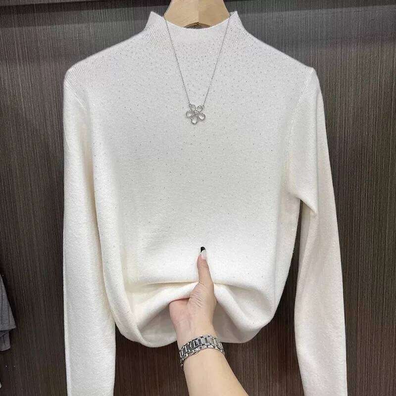 Pullover Knitted Autumn Winter New Thickened Soft Waxy Bottoming Shirt Sweaters for Women Pullovers XJ260305