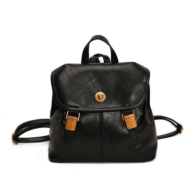 OLOEY Women Small Pu Leather Backpacks 2025 New Korean Fashion Vintage Luxury Backpack Student School Bag Back Packs