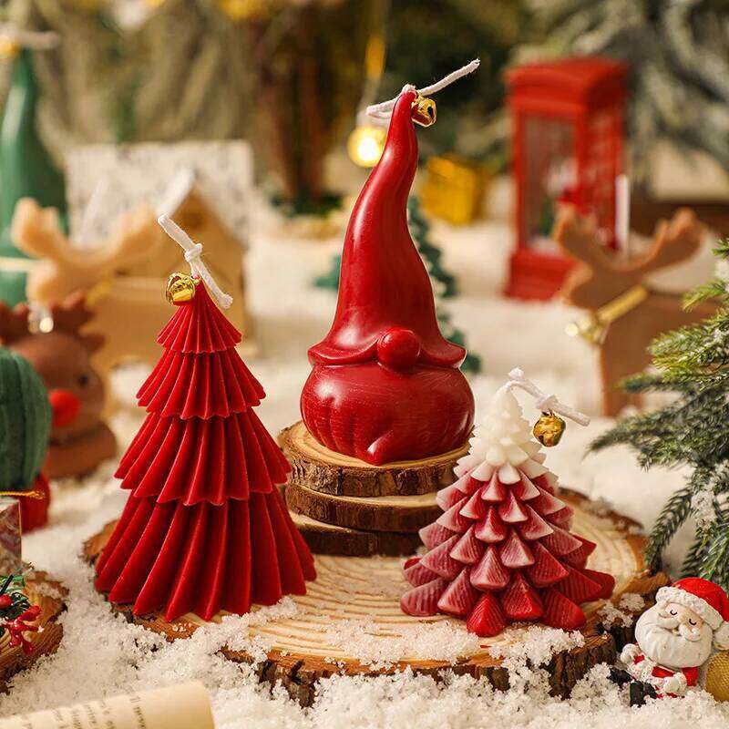 New Tree Shaped Aromatherapy Scented Handmade Candles Gift Home Decoration Christmas Candle W260304 W260305