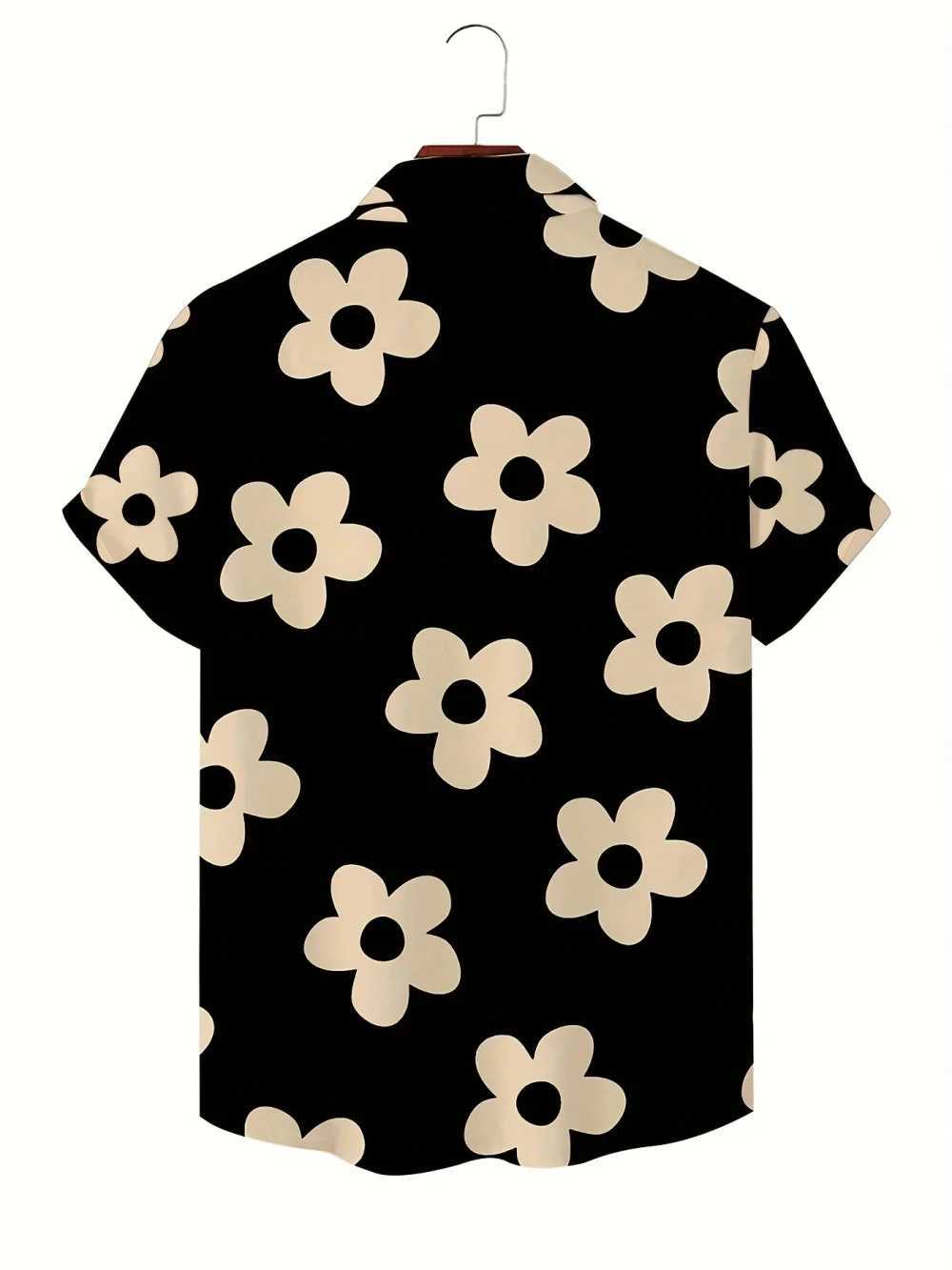 Flower 3D Printed Hawaiian Shirt Summer Beach Vacation Casual Mens Short Sleeve Tops Daily Fashion Loose Oversized Lapel Shirt M260305