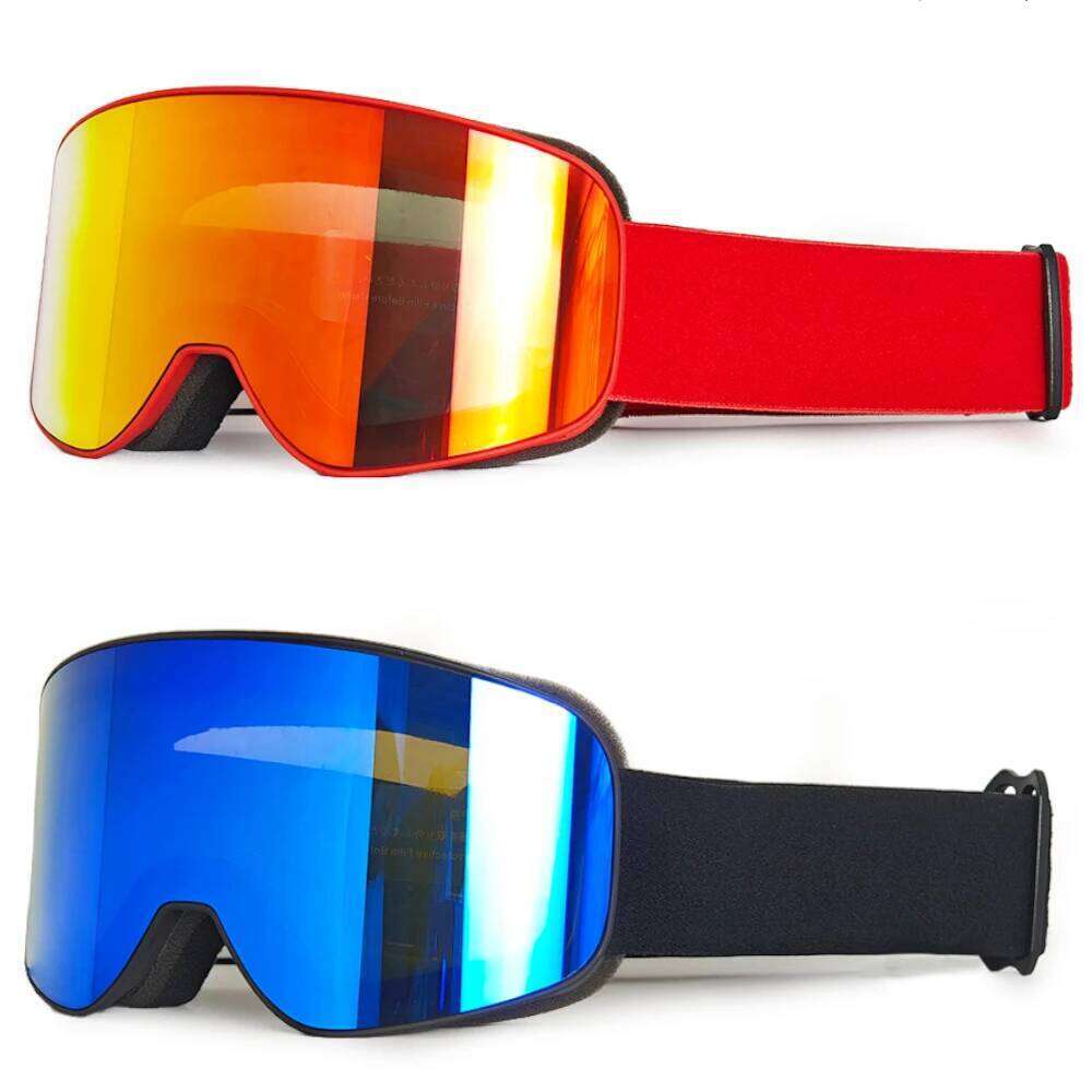 Snowboard Goggles Ski Equipment HD Windproof Lenses, Breathable Dustproof Sandproof Unisex Protective Gear Winter Sports S260304