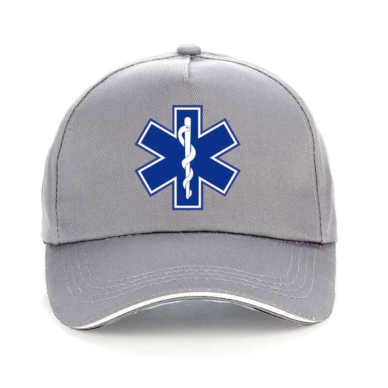 Star of Life Print Hat EMT Paramedic Emergency Medicine Baseball Cap support for those emergency medical profession hats Y260304