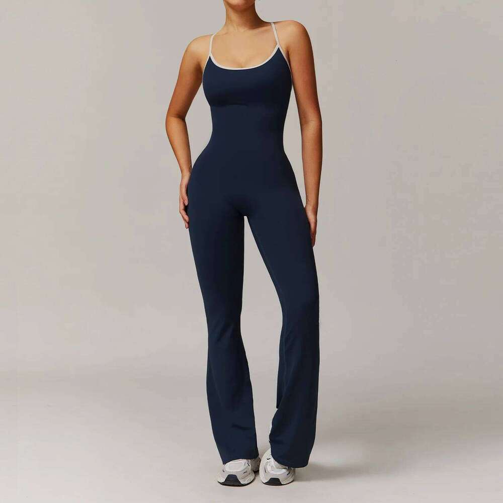 Women Slim Gym Jumpsuit V- Casual Fitness Rompers Female Sports Workout Playsuit Activity Streetwear Overall Sportswear 26H0305