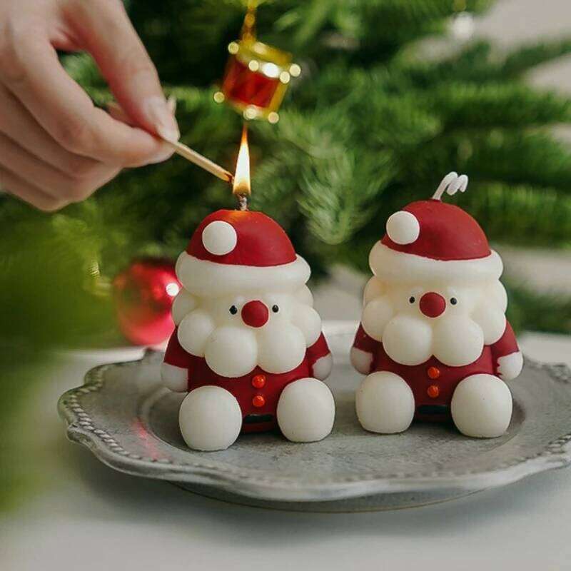 Santa Claus Scented Home Decorative Guest Gift Set Souvenir Snowman Candles for Christmas Holidays W260304 W260305
