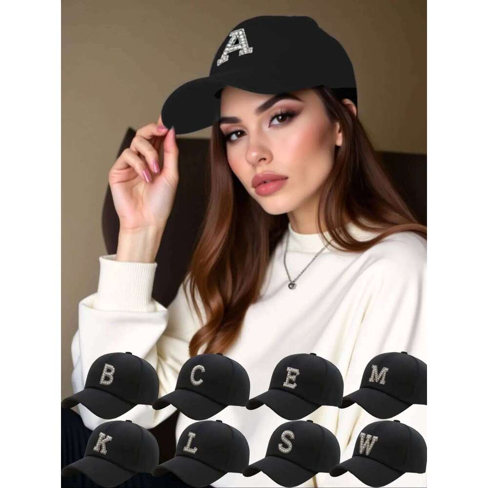 1pc Unisex Embroidered 26 Alphabet Letter Baseball Adjustable Casual Breathable Sunscreen Cap, Suitable For Spring Summer I Y260304