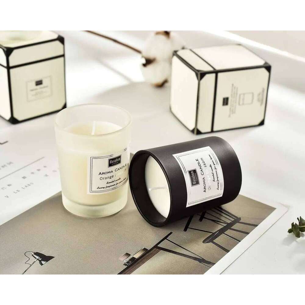 Aromatherapy soy wax Candle Glass jar - Smokeless, creative home piece, environmental atmosphere decoration W260304 W260305