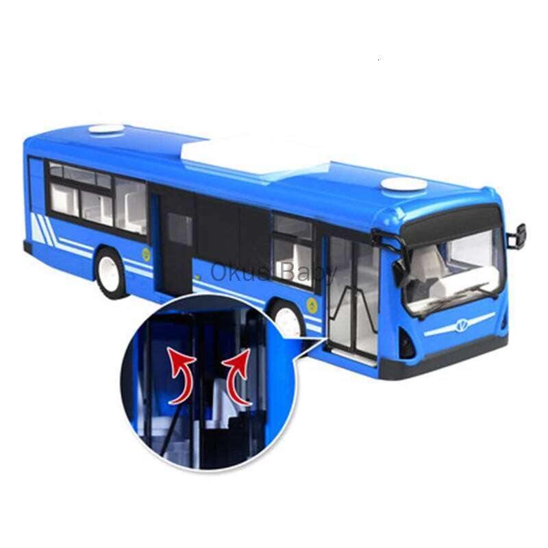 Double E 6Ch Rc for Boys Remote Control Bus Open Door with Sound Light Children Gifts 2.4G Electric Toys Car Model Z260304