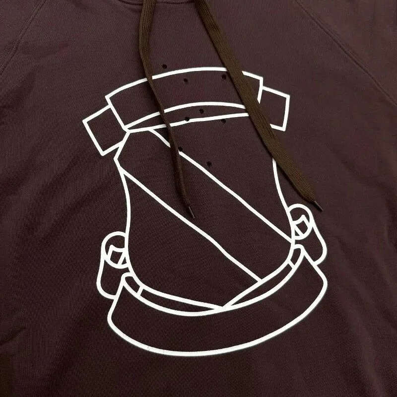 Men's Hoodies Sweatshirts Number Nine Shield Ripped Print Shotgun Hoodie N9 Badge Printed Cotton Hooded Sweatshirt Wash To Age Home Casual Men 