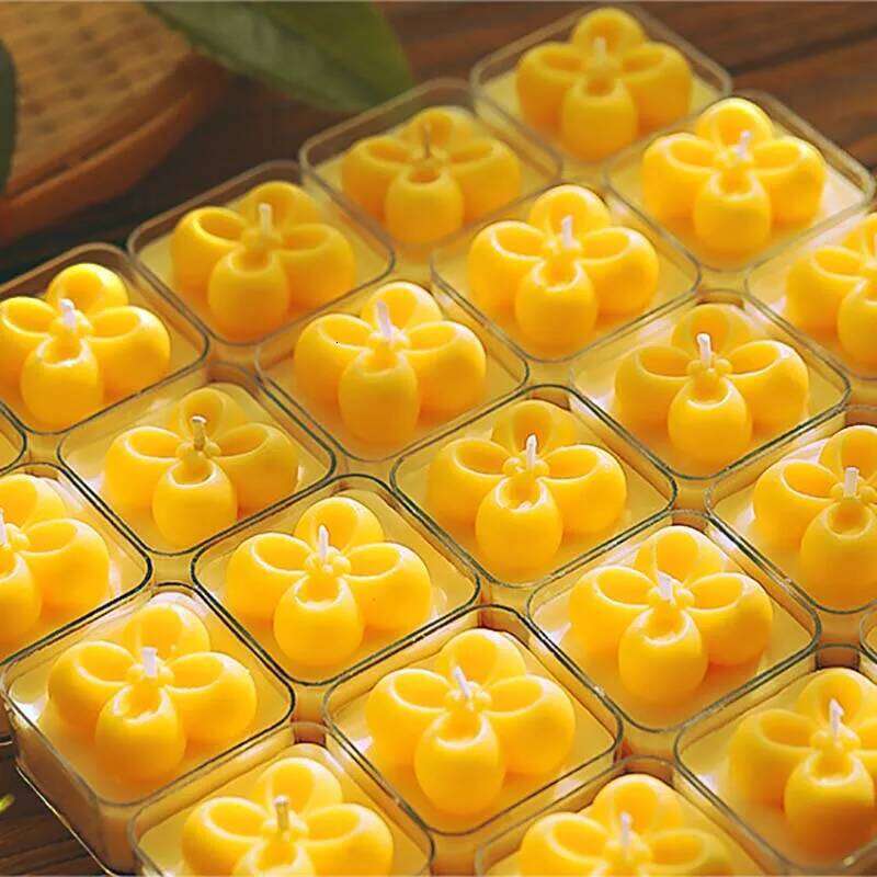 2pcs Small Scented Candles for Wedding Decoration Heart Pink Flower Baby Christening Tealight Candle Mini Aromatherapy Souvenir W260304 W260305