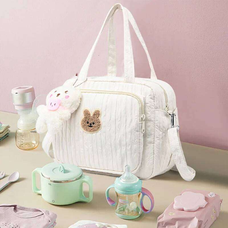 2024 Maternity Cute Bunny Multi-Functional Mommy Bags Lightweight Outing Travel Baby Stroller Diaper Bag Portable Handbag Z260304