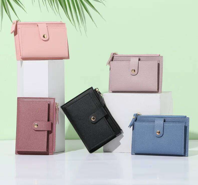 Holder Wallet for Women, Womens Zipper Wallets with Credit Slots, PU Card Case Slim Front Pocket Coin Purse C260304