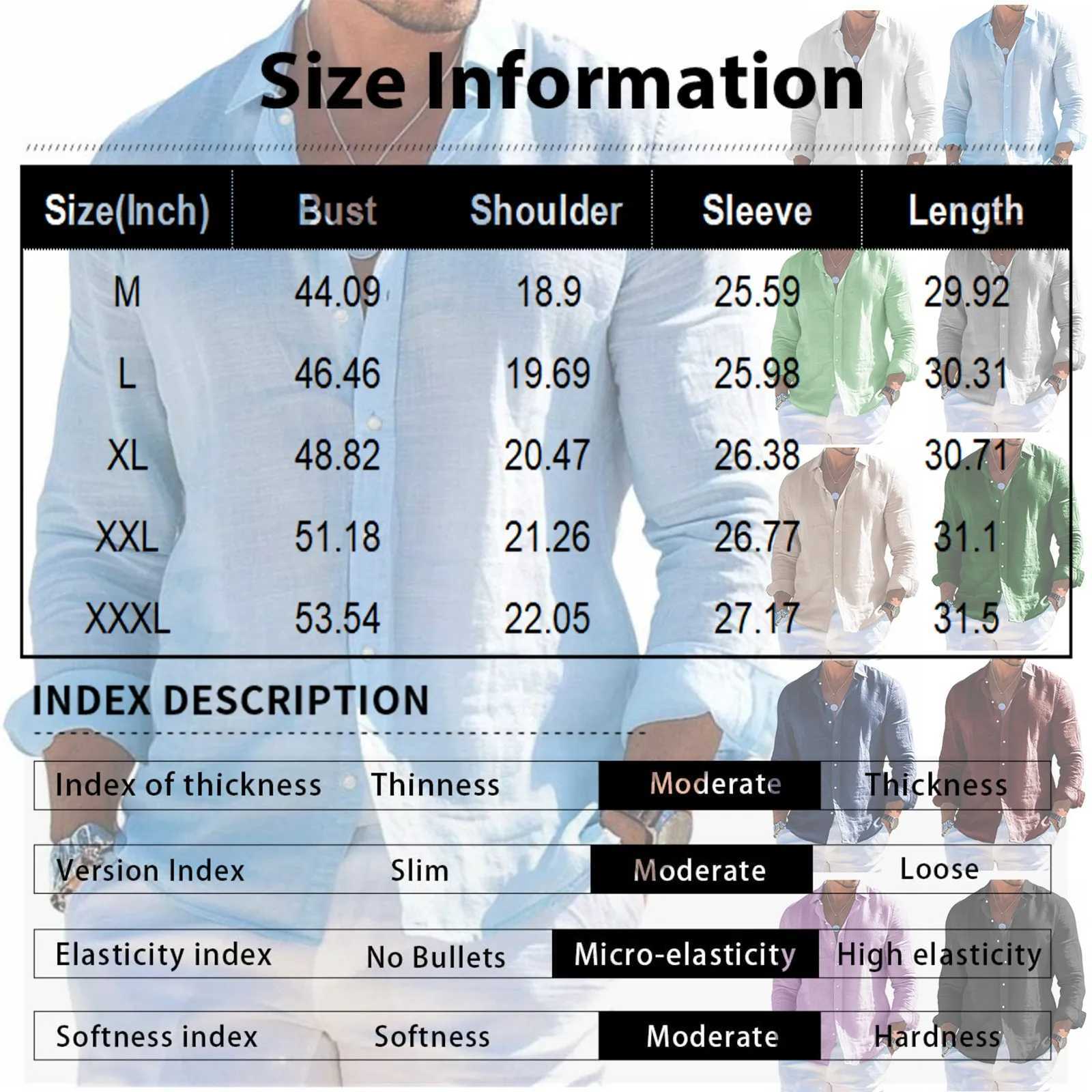 Mens tops long sleeve new style shirt cotton linen cool solid color loose lapel casual beach style cardigan spring and summer M260305
