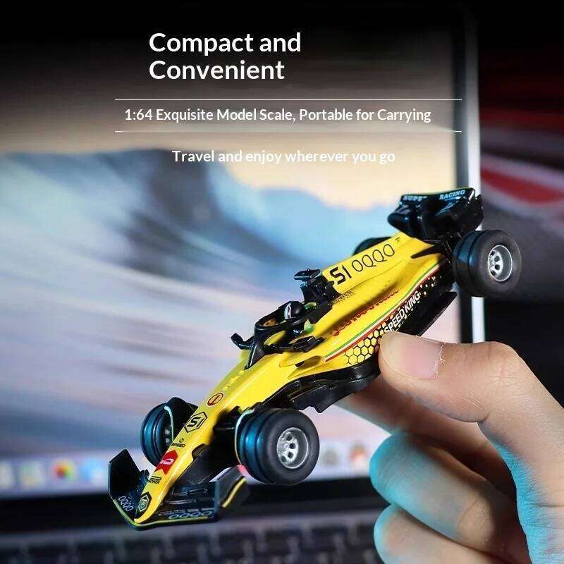 In Stock 1/64 Mini Formula Racing 2.4g Three Speed Adjustable Lighting Alloy Simulation Model Remote Control Car Toys Z260304