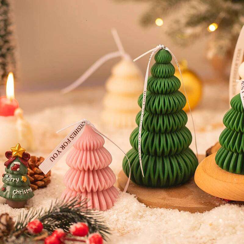 Mini Tree Most Christmas Candles, Festive Home Decoration, Scented Soy Wax Candle W260304 W260305